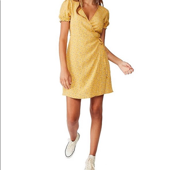 COTTON ON Woven Amy Wrap Mini Dress - Picture 3 of 5